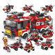 City fire truck building blocks small particles educational toys compatible with Lego Mindy C025 fit Rescue 8 in 1 car