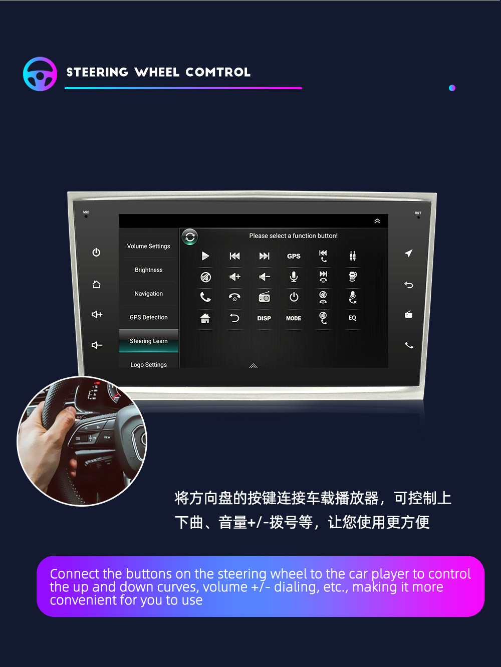 Cross-Border 7inch Opel Three-Color Central Control Large-Screen Gps Car Navigation System with Integrated Reversing Camera in Original Car Style