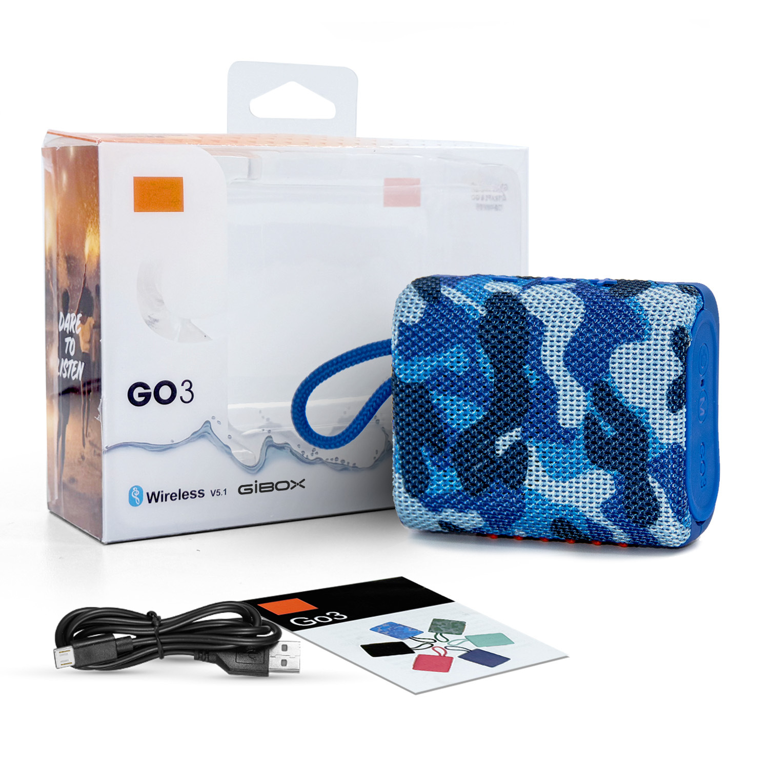 Comercio exterior transfronterizo nuevo altavoz inalámbrico GO3 mini subwoofer portátil para exteriores altavoz Bluetooth BRIC de tercera generación