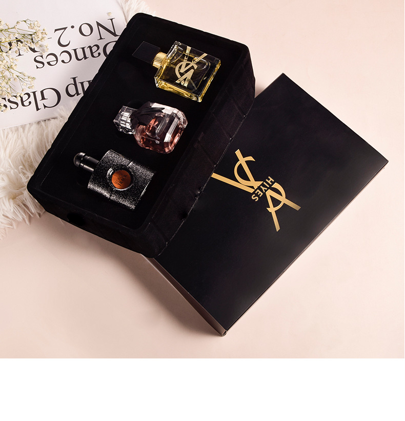 Neues Parfüm HIYES, beliebte Damenparfüm-Geschenkbox, dreiteiliges Set, anhaltender Duft, Umkehrung von Black Ya, frei, frisch und natürlich_voghion.com
