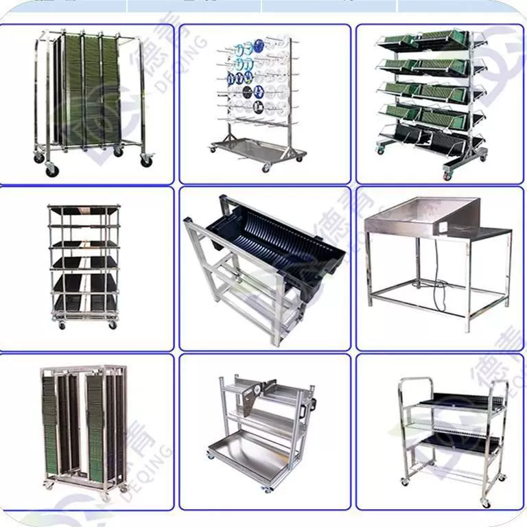 德青现货批发防静电周转车pcb周转车不锈钢手推车pcb板存放车