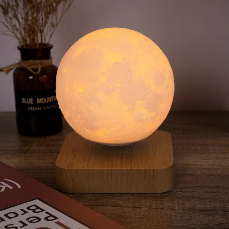 Magnetic levitation moon lamp 3D printing moon lamp bedside ornaments net red bedroom desk lamp a generation of hair