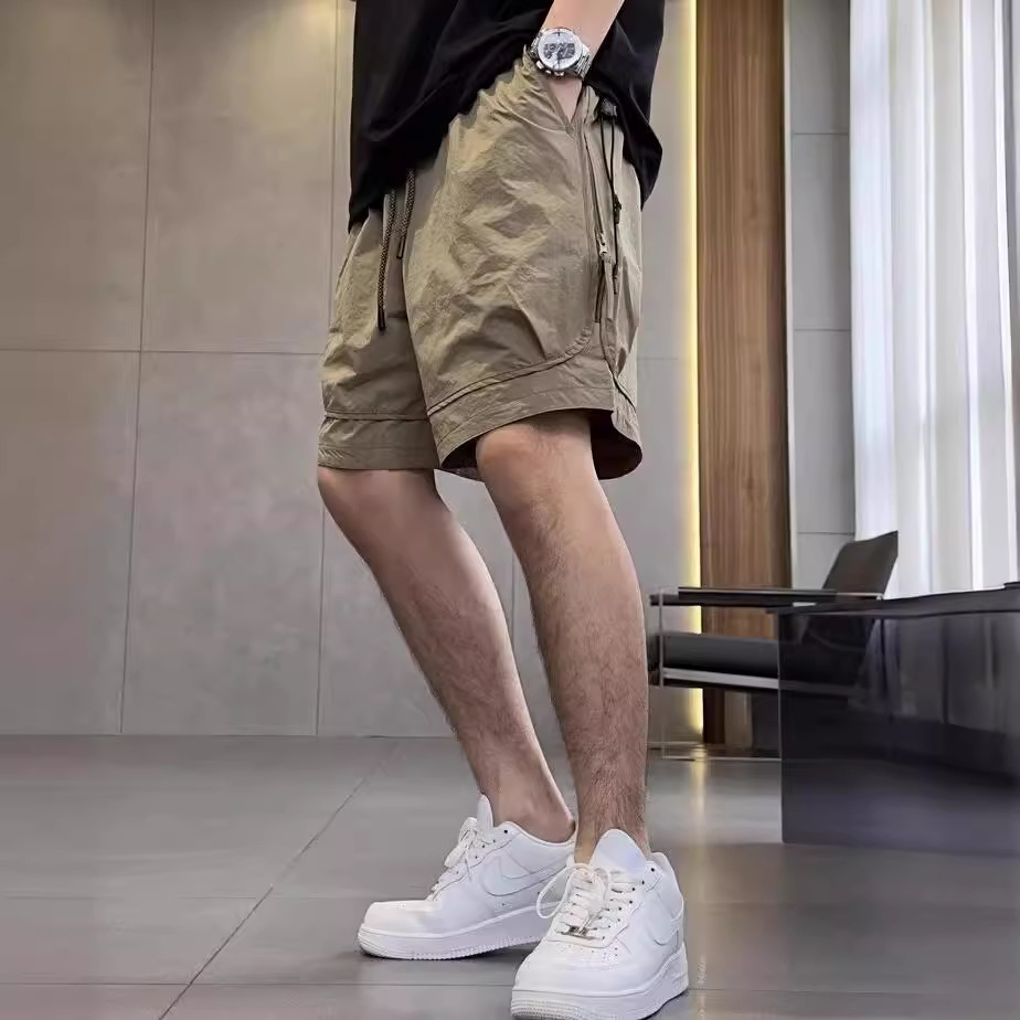 High Street Tooling Shorts Men's Summer Loose Thin Pants Trendy Brand Dark Style Ins Planky Handsome Casual Pants