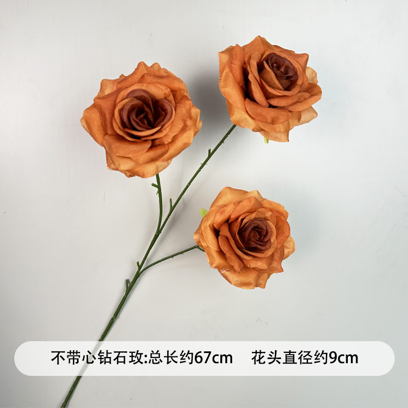 创垚婚庆仿真假花桔色绢花婚礼橘色系花材背景墙插花路引装饰花艺|undefined