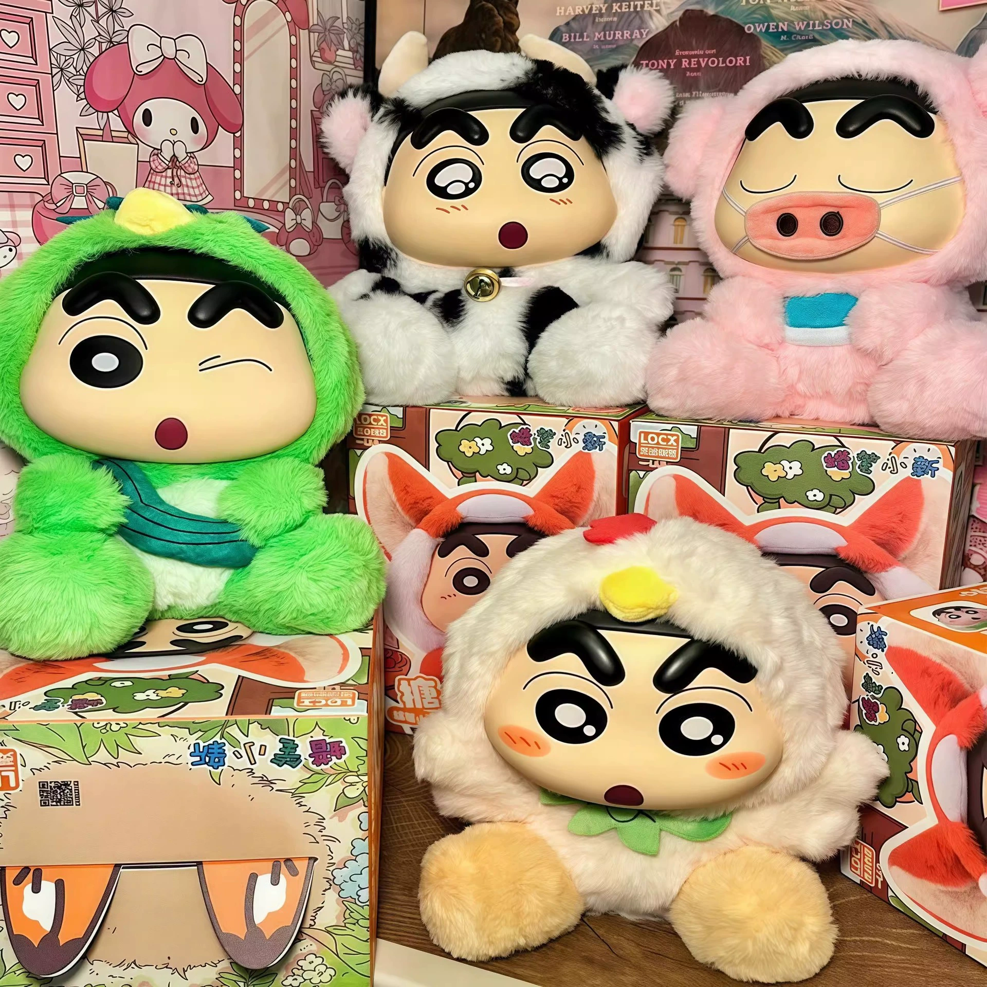 Crayons, plush doll plastic, Birthday gift