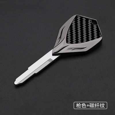 Kawasaki KLR650 ZRX1100/ZRX1200 – Motorcycle Key - gunmetal-color-carbon-fiber-pattern-cq-036