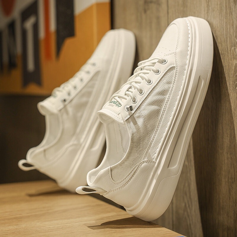 Canvas White Shoes for Men, Summer Breathable Thin Lightweight Trendy Shoes, Fashionable and Versatile Thick-Soled Casual Sneakers for Men Canvas White Shoes for Men, Summer Breathable Thin Lightweight Trendy Shoes, Fashionable and Versatile Thick-Soled Casual Sneakers for Men