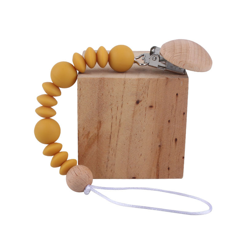 Bebé chupete de silicona pezón anti-gota cadena bebé juguete clip de chupete de haya suministros maternos e infantiles Amazon nuevo