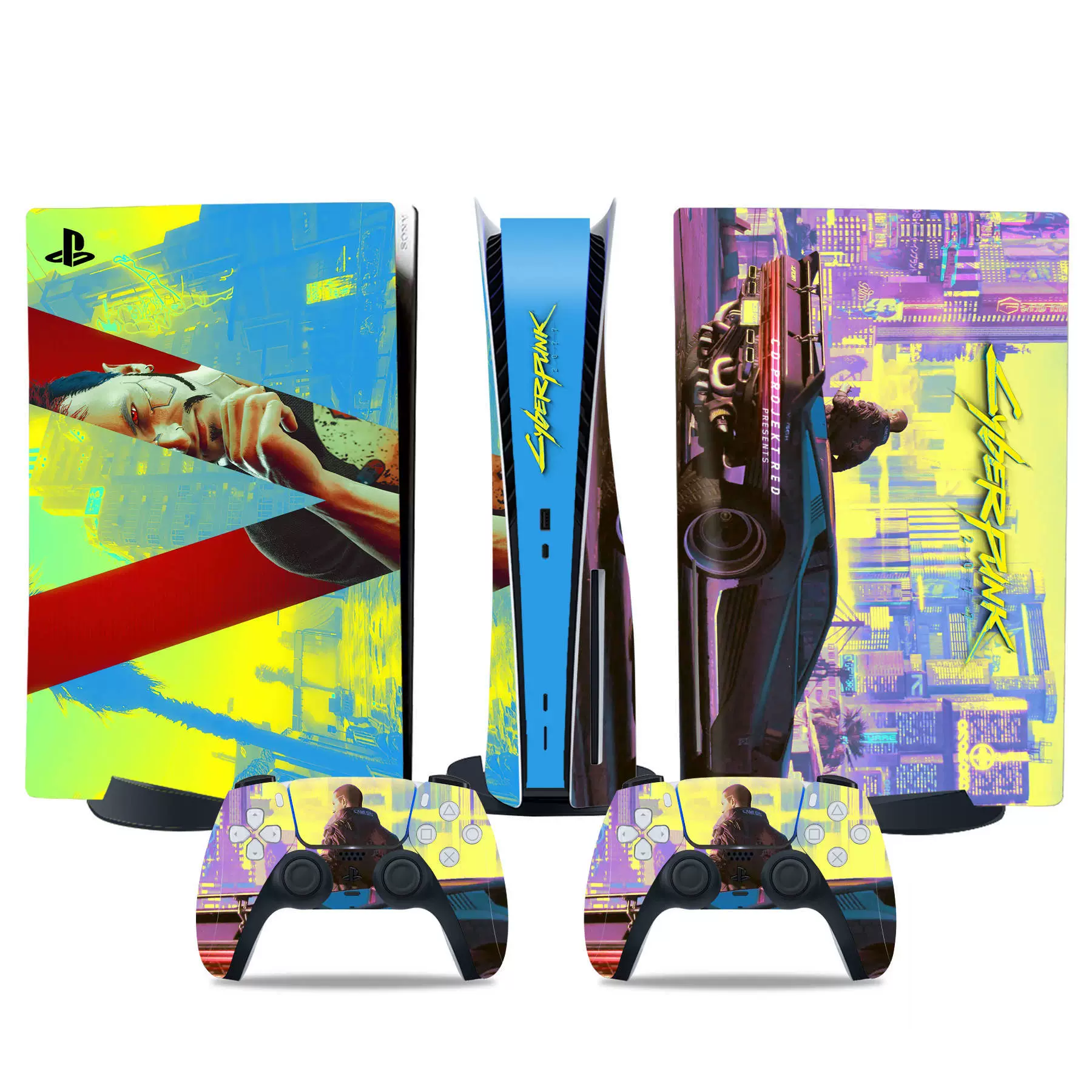 PS5 console skin, optical drive version, colorful vinyl film, removable adhesive