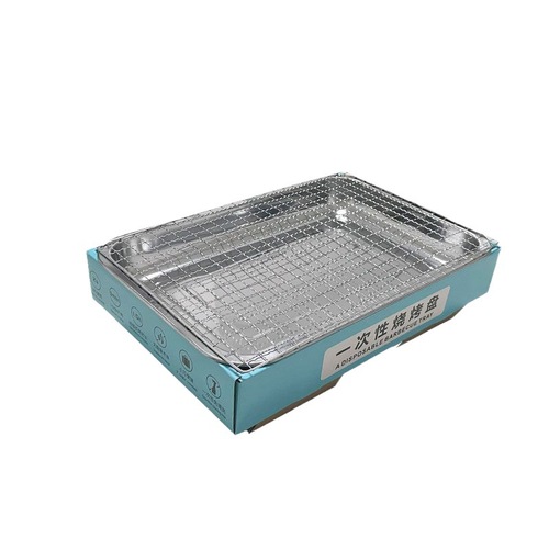 Disposable portable barbecue stove household outdoor camping carbon box stove barbecue smokeless rectangular self-service barbecue grill