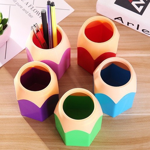 Cabezal de lápiz de color creativo Portalápices de gran tamaño multifuncional Redondo Papelería creativa para estudiantes Portalápices de almacenamiento de escritorio