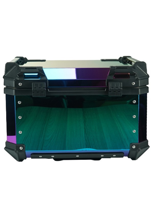 Wholesale Cross-Border Electric Vehicle Motorcycle Rear Luggage Box Side Box Colorful Small Capacity Aluminum Alloy Tail Box Storage
