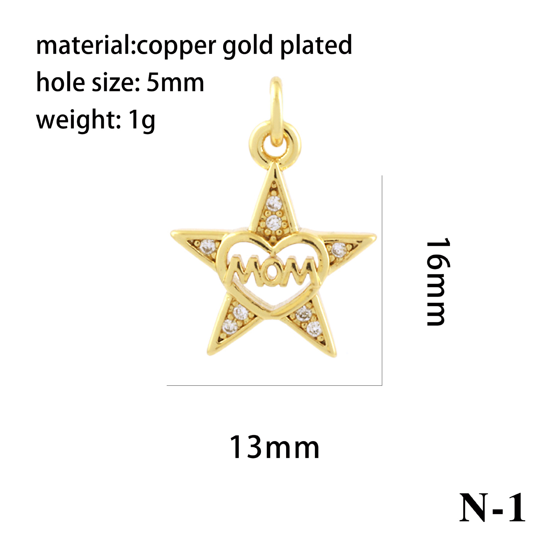 1 Piece Copper Zircon 18K Gold Plated Plating Inlay Pendant display picture 16