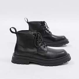 2023秋冬新款马丁靴男厚底增高鞋靴高帮男鞋韩版百搭潮鞋男高帮英