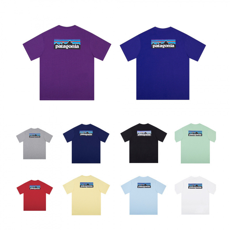 Patagonia Cross-Border Patagonia Mountain Peak Printed Short-Sleeved Round Neck T-Shirt Men's Casual Loose Outdoor Patagonia Cross-Border Patagonia Mountain Peak Printed Short-Sleeved Round Neck T-Shirt Men's Casual Loose Outdoor
