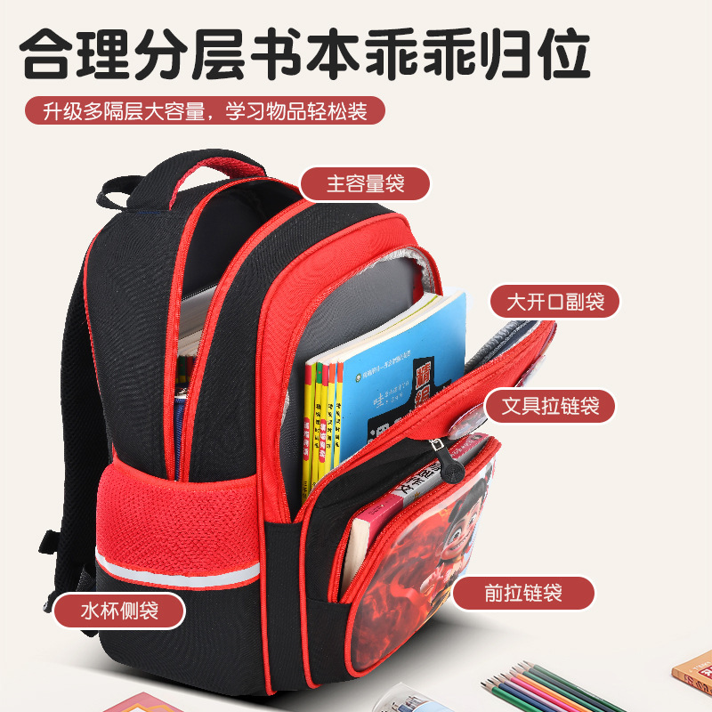 跨境哪吒书包一六年级儿童书包大容量轻便幼儿园背包工厂直供|undefined