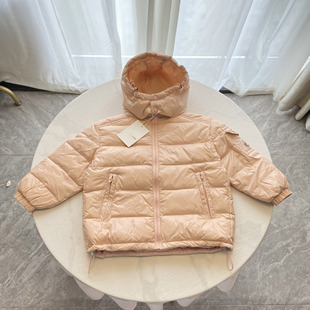 2024 New Children's Down Jacket Trendy Boys' Short Winter Thickened Warm Middle and Big Children's Girls' Hooded Jacket