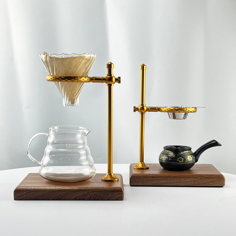 Coffee Solid Wood Aluminum Alloy/Copper Hand Brewing Rack Drip Filter Tea Rack Cup Filter Adjustable Factory Direct Sales Wholesale Coffee Solid Wood Aluminum Alloy/Copper Hand Brewing Rack Drip Filter Tea Rack Cup Filter Adjustable Factory Direct Sales Wholesale
