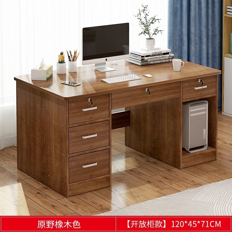 Mesa de oficina Mesa de jefe Mesa de oficina combinación de mesa simple y silla de personal moderno Mesa de computadora para una sola persona y dos mesa doméstica