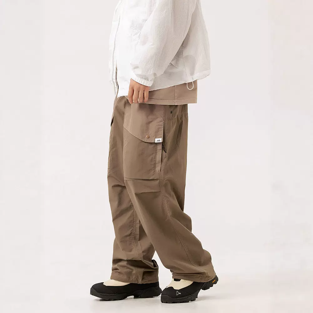 速干轻工装长裤速干伞兵多袋户外休闲裤宽松直筒机能风美式潮牌