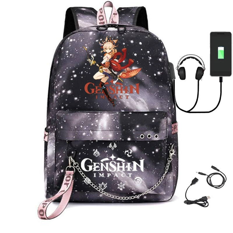 Путевой рюкзак Genshin Impact, школьная сумка, Amazon