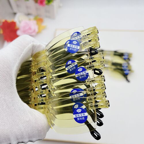 Smart Zoom Yellow Frame Reading Glasses for Sale, Blue Light Blocking, Street Stall, Frameless, Comfortable Elderly Glasses, Factory Wholesale