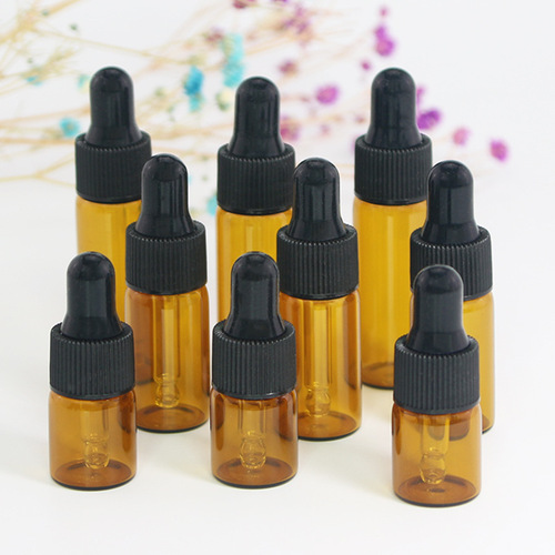 Brown small-capacity glass liquid bottle 1ml 5ml essence bottle 2ml dropper essential oil filling bottle