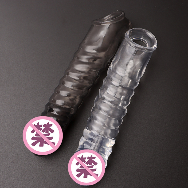 TPE Wolf-Tooth Penis Sleeve Extender, Textured Couples Toy with Vibration — detail image 29