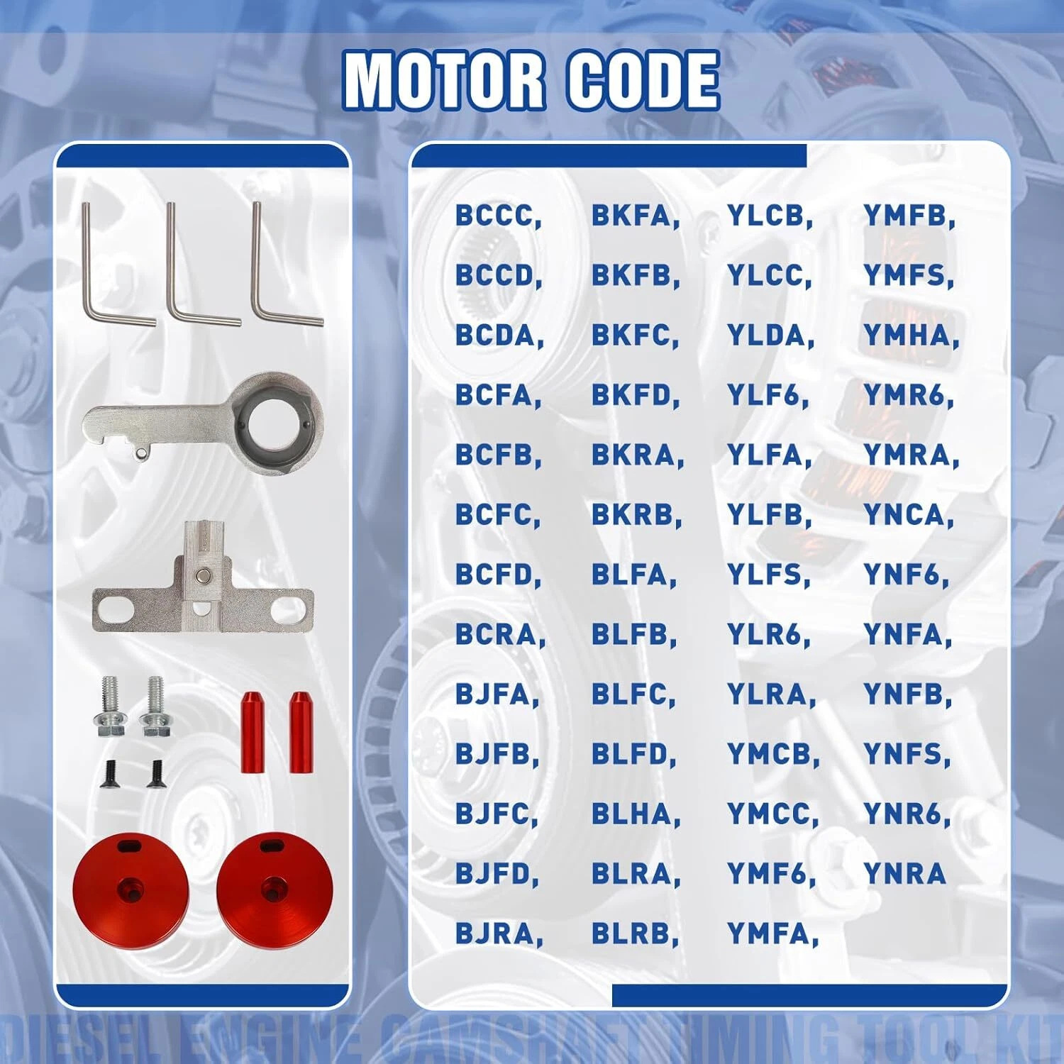 13-Piece Set of Ford 2.0 Tdci Engine Diesel Timing Tools Auto Repair Tools for Ford Transit
