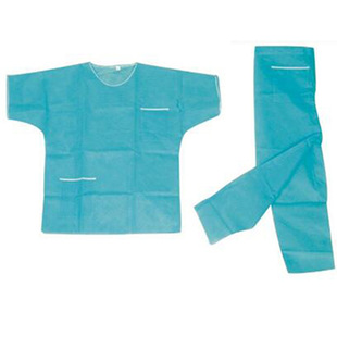 Disposable Surgical Gown Set Workwear Surgical Gown Isolation Gown Two-Piece Dustproof Short-Sleeve Hospital Gown Z