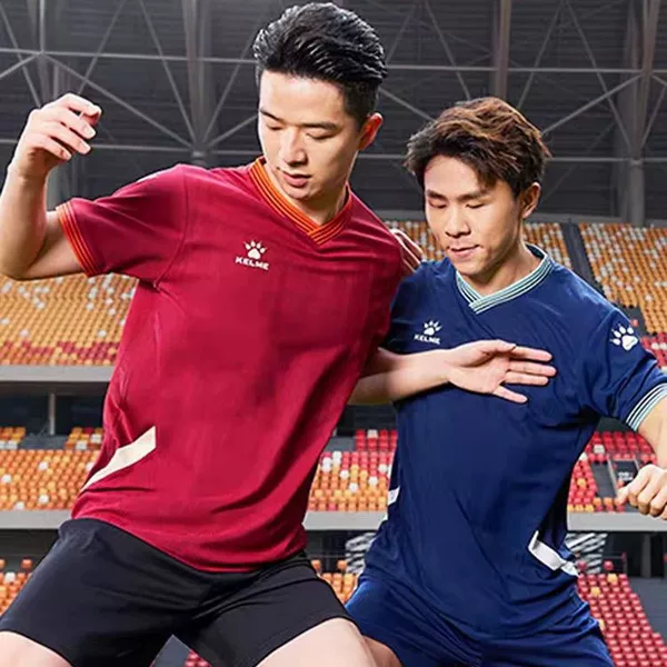 Kelme Carl m Football Uniform Suit Adult Game Training Uniform Team Uniform Summer New Kidsren's Short-Sleeved Jersey