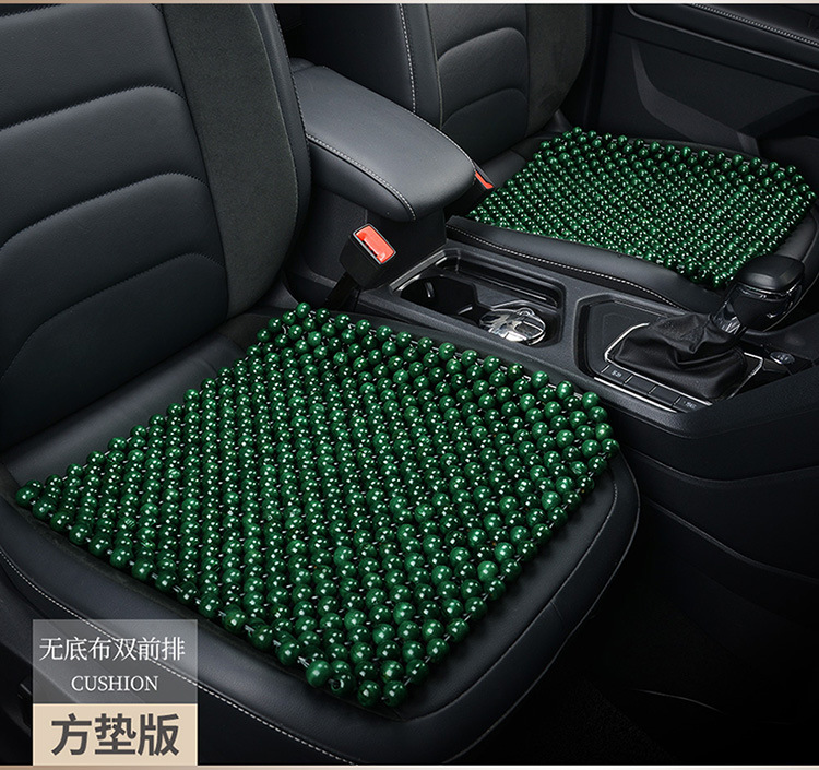 Summer Wooden Beads Car Cushion Single-piece Breathable Cold Mat Beads Chair Cushion Summer Ventilated Cold Mat Seat Cushion for All Seasons