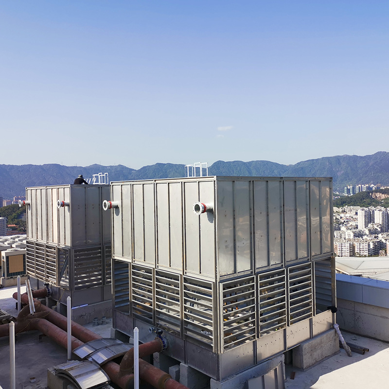 新型冷却水塔方案设计开式钢板塔全钢冷却塔急速降温高效制冷