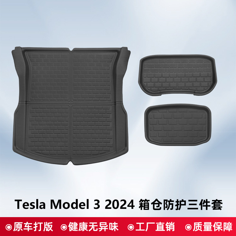 Para 2021 - 2024 Tesla Model Y / Model3 Nuevo 3D todo clima almohadilla de pie XPE