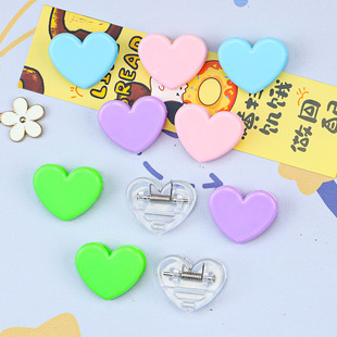 Cute Ins Style Candy Color Decorative Small Clip Heart Photo Plus Information Storage Clip Handbook Note Clip