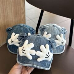 韩版宝宝牛仔鸭舌帽春秋季婴儿防风保暖男女童遮阳小月龄棒球帽潮
