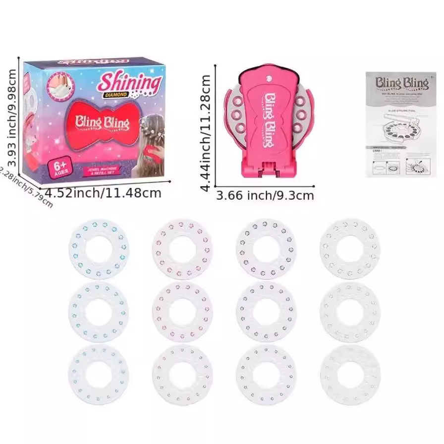Cross-border Bestseller Creative Diamond Sticker Machine BlingBling Hair Accessories Decorative Diamond Machine for Girls Cosmetics Toy Gift