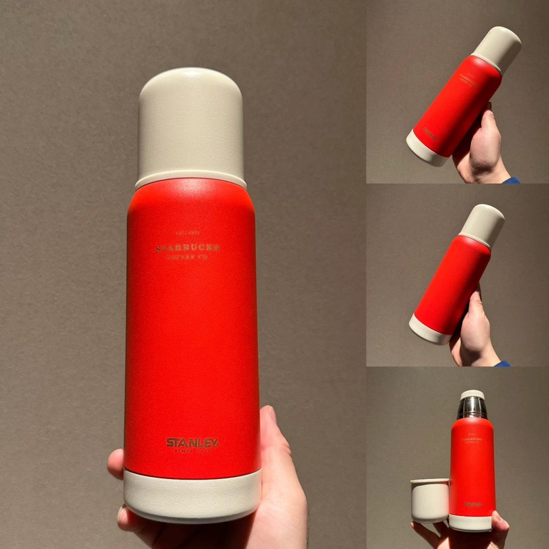 Cross-Border Korean Christmas New Model Travel Mug, Car-Mounted Convenient Ice Flower Bullet-Shaped Thermos Cup, Stanley Collaboration Edition