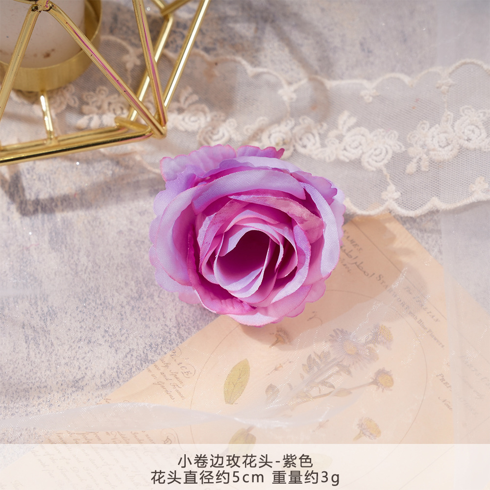 XH2-작은 곱슬 장미 머리-보라색