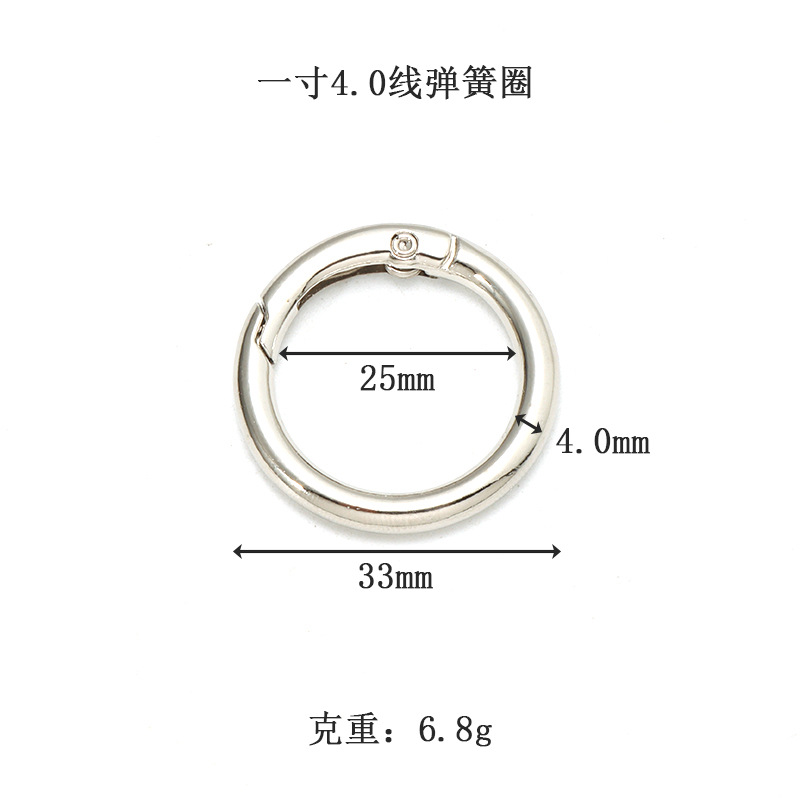 Accesorios de hardware para equipaje de hebillas de resorte de aleación de zinc en stock con hebillas de anillo abiertas