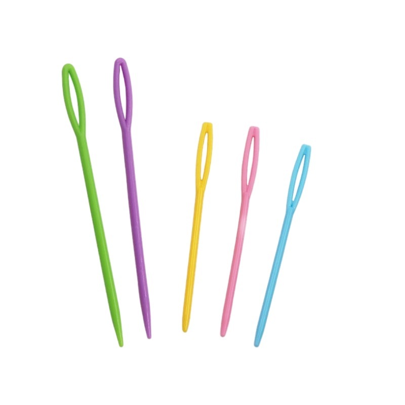 Colorful Plastic Needles DIY Knitting Tools Safety Large Sewing Needles Wool Sewing Needles Wool Doll Home