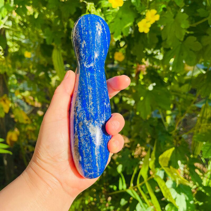 天然水晶青金石 水晶按摩棒 图 5