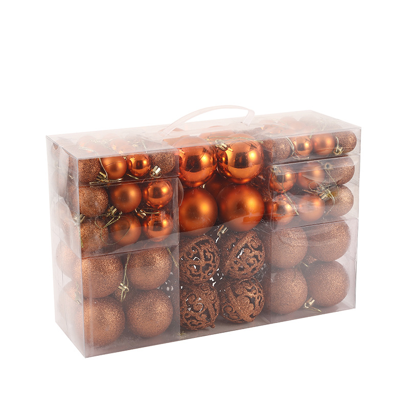 Bola de Navidad traje redondo barril caja cuadrada pintada 3cm4cm6cm decoración navideña bola colgante de Navidad bola decoración Navidad