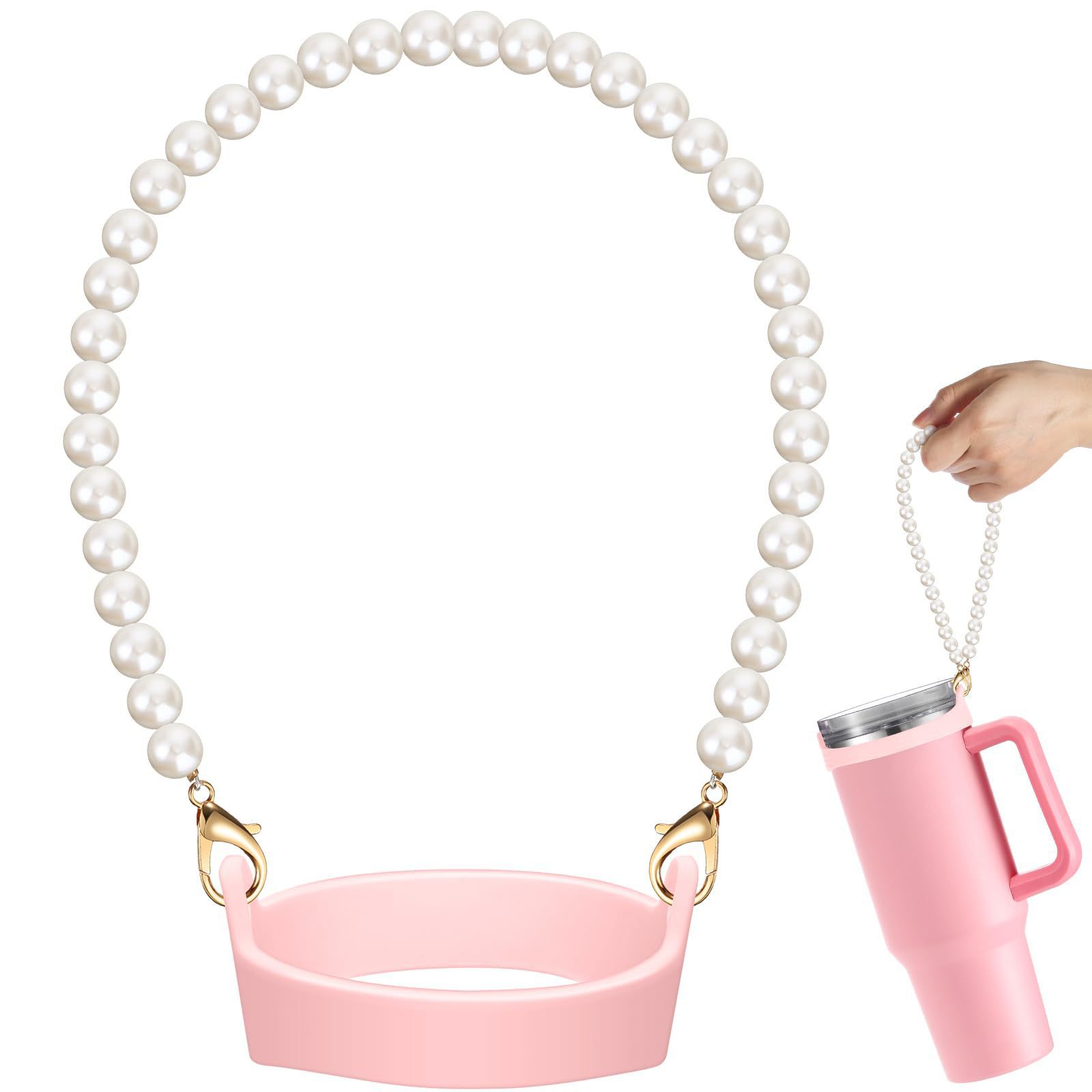 Amazon taza de agua portátil copa collar flores Stanley silicona Amazon explosión kettle cordón trenzado con colgante