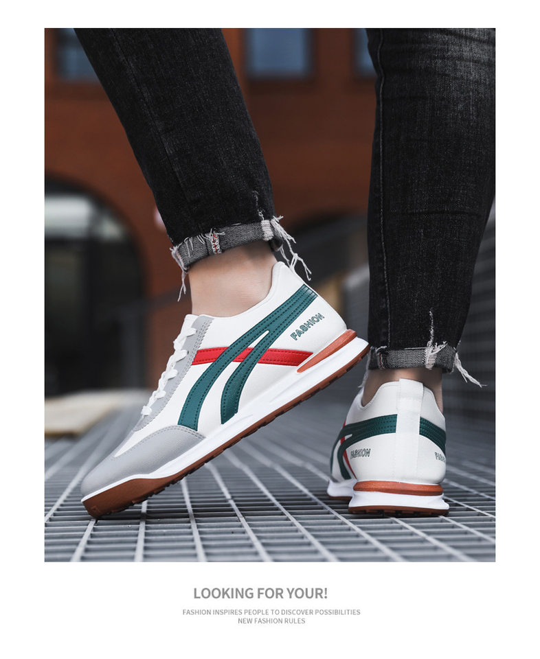 Giày nam kiểu Forrest Gump cổ thấp, sneaker vải phối màu, đế cao su, thoáng khí, phong cách Hàn Quốc — 101 Da Nam - Xanh Quýt [Hộp], 101 Da nam - Xám [Hộp], 101 Da nam - Đen [Hộp] chi tiết 22