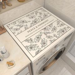 美式皮革墊洗衣機蓋布滾筒全自動冰箱防塵防油防水套罩微波爐蓋巾