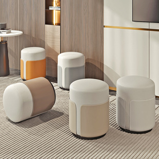 Light Luxury Style High-grade Makeup Stool Girl's Bedroom Dresser Chair Modern Simple Nail Art Internet Celebrity Customer Round Stool