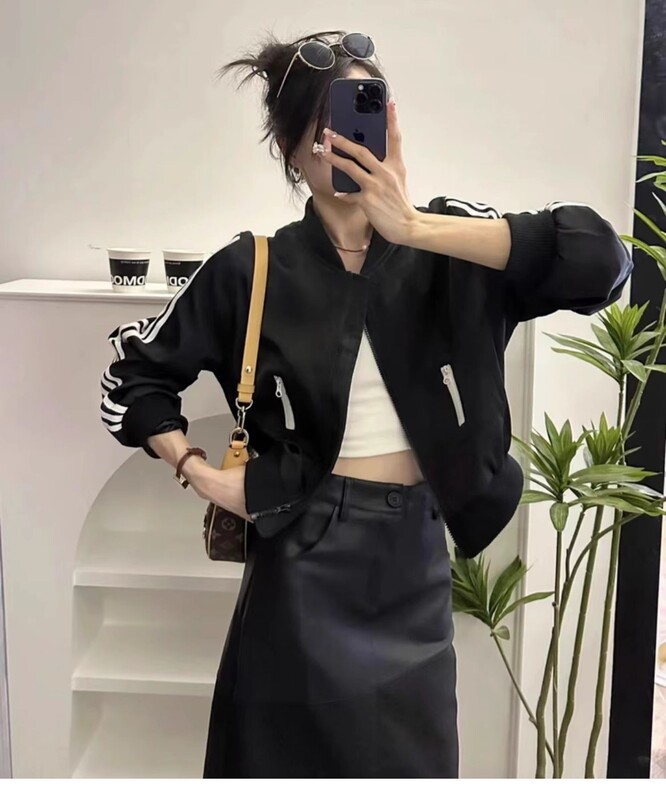 2025春秋立领棒球服短外套女新款小个子休闲时尚百搭短款夹克上衣|undefined