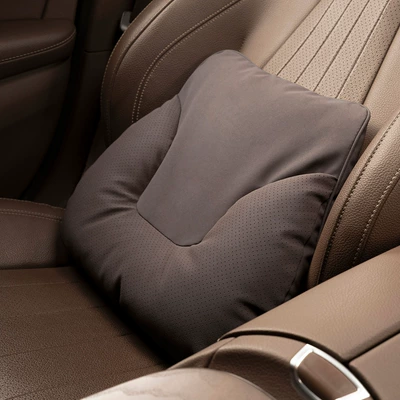 Waist support | Car Headrest Neck Pillow - yacht-velvet-mocha-brown-upgraded-model-waist-support-universal-for-all-seasons