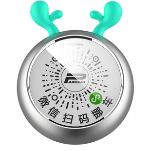 At first, the temporary parking plate cartoon cute moving license plate Lady doll scanning code moving car luminous alloy ornaments